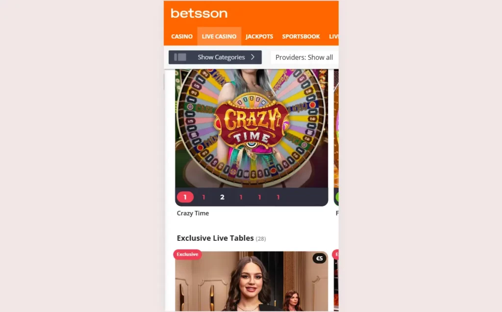 Betsson mobile
