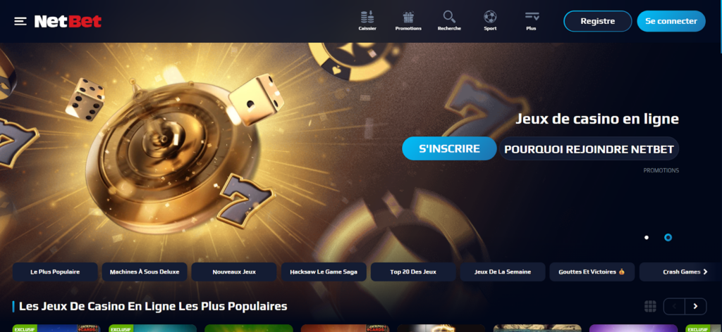NetBet page accueil