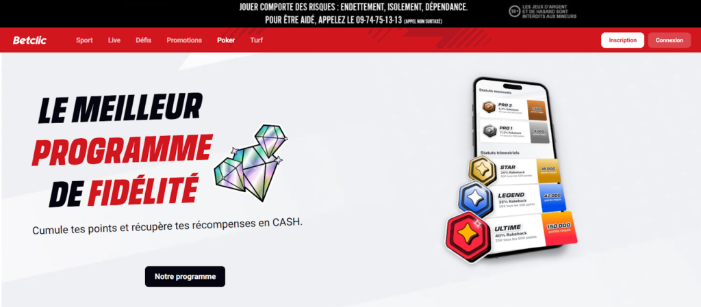 Betclic programme fidélité