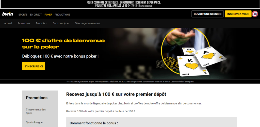 Bwin poker France