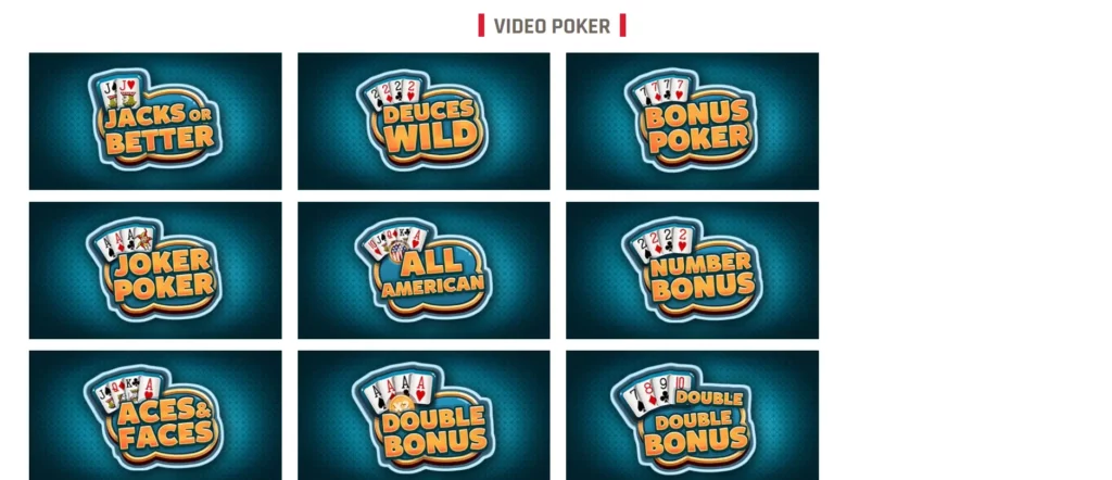 Types poker video