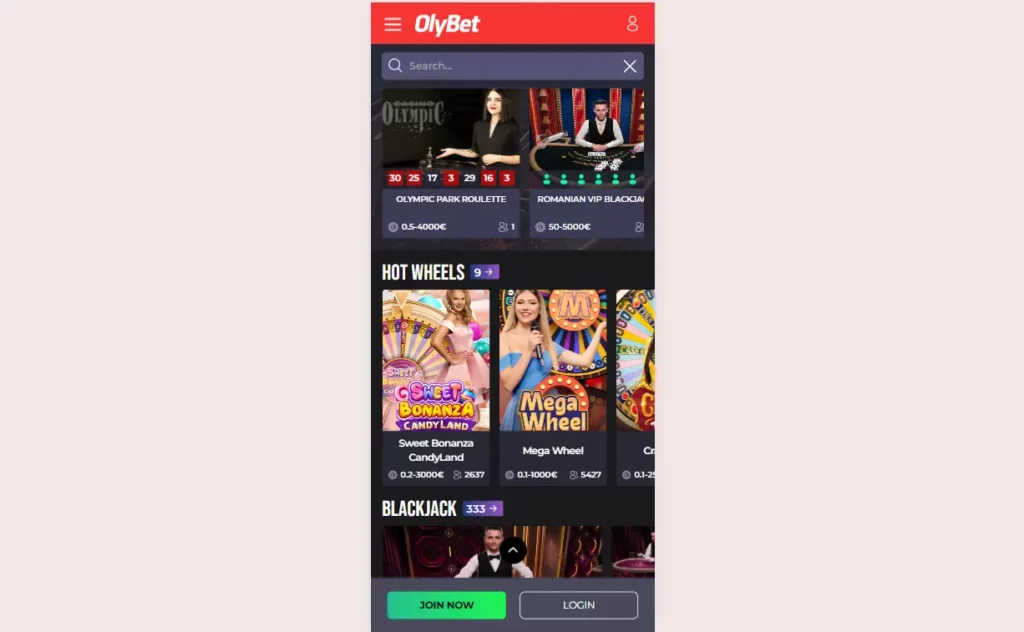 Live Casino Mobile